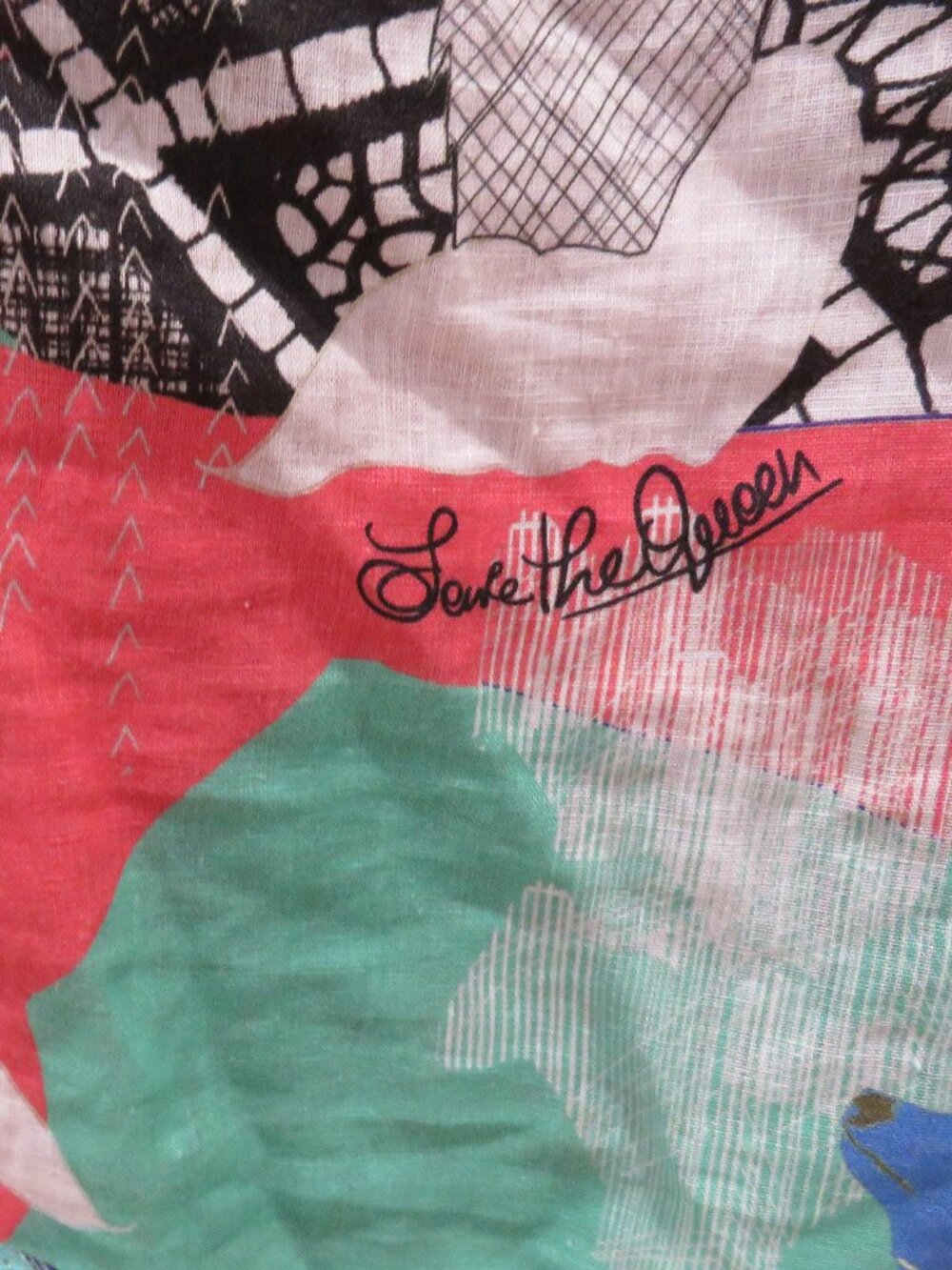 SAVE THE QUEEN 100% Linen Abstract Artsy Dress XL Quirky Lagenlook Avant Garde - Picture 4 of 16